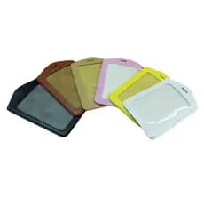 KIT 4 PEÇAS PORTA CARTÃO Couro Sintético Proteção Prático c/ Alça para Cordão