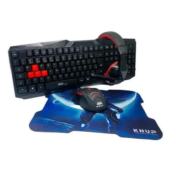 Kit Gaming Teclado Herdset Mouse Mousepad Kp 2061