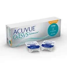 Lentes de contato Acuvue Oasys 1-Day com Hydraluxe para astigmatismo/torica