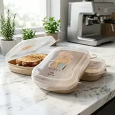 Sanduicheira CAPI Vibes Plástico Infantil para Lanche e Almoço