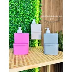 Dispenser de Detergente com Pump e Suporte para Esponja - Cozinha Organizada
