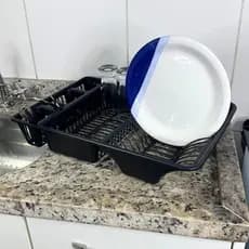 Escorredor De Louça Em Plástico 12 Pratos bandeja suporte porta talher