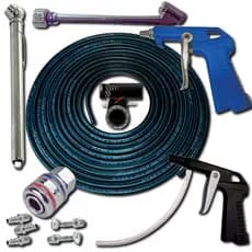 Kit Mangueira Compressor De Ar 1/4 15m Com Bico Encher Pneu Hdfl