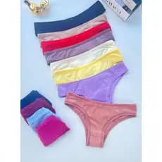 Kit 10 ou 5 calcinhas 100 algodão cintura alta antialérgicas para o dia a dia tanga cós alto