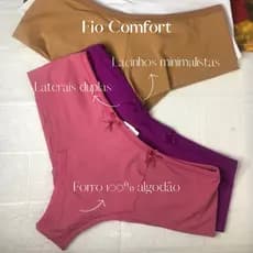 kit com 5 Calcinhas Fio dental Confort Plus size confortável e que não marca na roupa