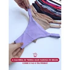 kit 10 ou 5 calcinha Fio Bikini sem costura confortável e que não marca idela para academia e dia a dia