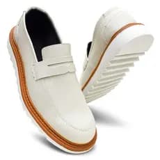 Sapato Loafer Mocassim Masculino Moda Solado Tratorado Casual Formal Trabalho Confortável e Macio