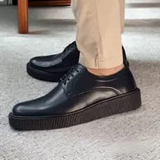Sapato Social Masculino Derby Konna Casual Elegante Confortável Em Couro Cadarço Lançamento