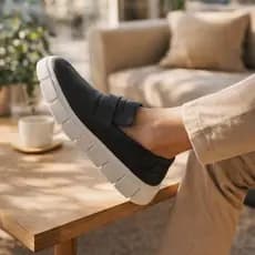 Sapato Mocassim Masculino Social Moderno com Sola Grossa Moderno Casual Confortável e Elegante