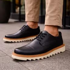 Sapato Masculino Mocassim Casual Loafer Tratorado Oxford Derby Elegante e Confortável Social Cadarço