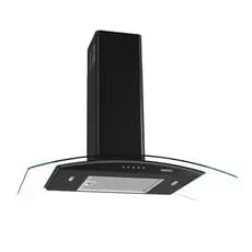 Coifa Nardelli de Parede Clean Vidro Curvo 80cm Preto