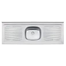 Pia de Apoio Tramontina New Raggi 40 em Aço Inox 150x52cm Com Válvula