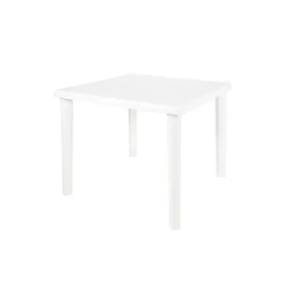 Mesa Plástica Quadrada Desmontável Branca Mor