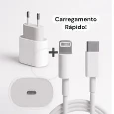 Carregador Turbo Fonte com Cabo Carregamento Rápido 35W