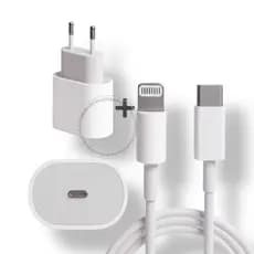 Kit Carregador De iPhone Fonte com Cabo Carregamento Rápido 20w USB-C