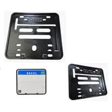 Suporte Moldura Placa Moto Padrão Mercosul Contran Cg Titan Fan 125 150 160 Start Fazer Lander Pcx Nmax Cb Xre Xj6