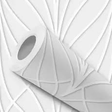 Papel de Parede Adesivo Linhas Efeito Gesso 3d Fácil Instalação