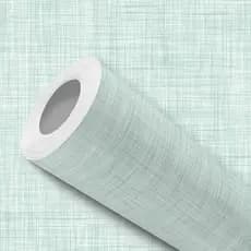 Papel de Parede Adesivo Efeito Linho Verde Água Fácil Instalação