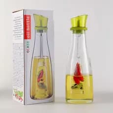 Frasco Para Azeite Azeiteiro Vinagre Vinagreiro De Vidro Borossilicato Com Infusor para Alho500ml