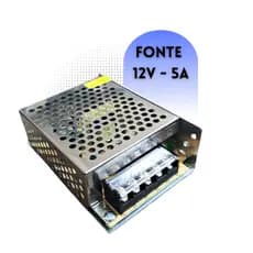Fonte Chaveada 5A Fonte de Alimentação para Fita Led Som Automotivo Bivolt Premium 12V