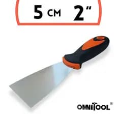 Espátula 2 pol de Aço Inox 50mm Acabamento Perfeito em Obras e Reparos Casa Garagem