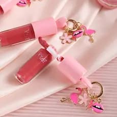 Lip Oil Peach Gloss labial Chaveiro Hidratante Beleza Feminina Com Acessório