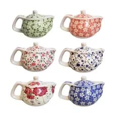 Mini Chaleira Bule de Chá Porcelana com Infusor Inox 250ml