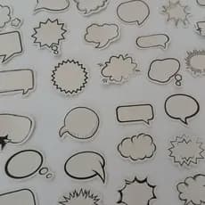 45 adesivos de balões de fala e pensamento scrapbook planner álbum cadernos agendas
