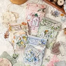 100 itens papéis + adesivos decorar scrapbook journal planner agenda caderno