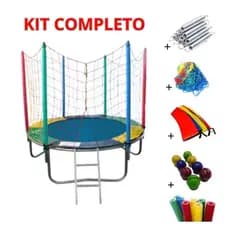Cama Elástica Infantil com Rede de Proteção e Acessórios – De 1,40m ou 1,83m