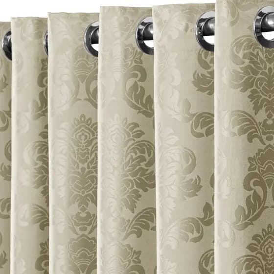Cortina Jacquard LUXO PALHA Sala E Quarto 4,00 mts X 2,60mts Tecido Importado