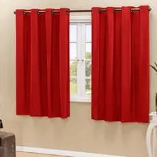 Cortina Sala Luxo Oxford Importado Vermelho 3,00 x 1,60 p/ varão