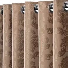 Cortina Jacquard LUXO BEGE Sala E Quarto 4,00 mts X 2,60mts Tecido Importado