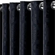 Cortina Jacquard Preto Sala E Quarto 4,00 mts X 2,60mts Tecido Importado