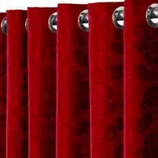Cortina Jacquard Vermelho Sala E Quarto 4,00 mts X 2,60mts Tecido Importad