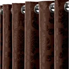 Cortina Jacquard Marrom Sala E Quarto 4,00 mts X 2,60mts Tecido Importado