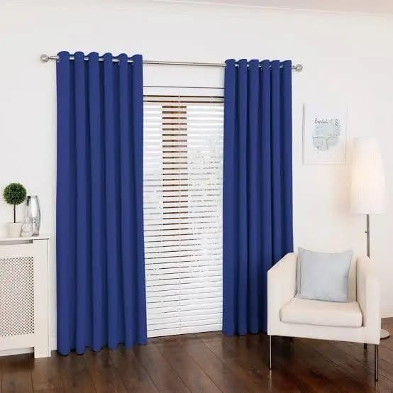 Cortina LUXO AZUL Oxford De Sala/quarto/escritório 300x250  para varão de 2 metros