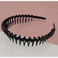 Tiara Cabelo Unissex Preta Pente Masculina ou Feminina Moda Acessórios