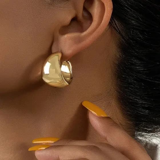 Brincos Feminino Gota ou Quadrado Dourado e Prata Banhado Elegante Festa Tendencia Moda Acessorios