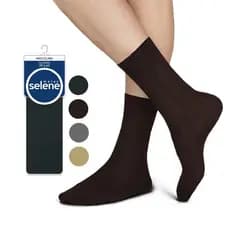 Kit 3 pares meias Social Selene Masculina Poliamida 3030