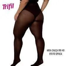 Meia calça feminina trifil fio 40 plus size denier 6101