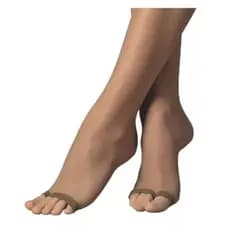 Kit 3 pares de meias dedinho de fora 3/4 cor Natural fio 15 Trifil W06760
