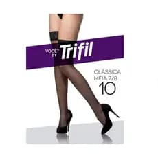 Meia Trifil 7/8 Rendada com silicone 6023
