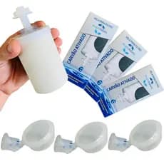 Kit 3 Vela Carvão Ativado + 3 Boia Dosadora Para Filtro De Barro
