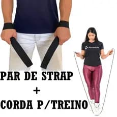 Kit Straps Treino + Corda De Pular Academia Equipamentos