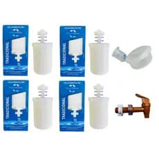 Kit Vela Para Filtro De Barro Tradicional Com Boia e Torneira - EMBALAGEM REFORÇADA