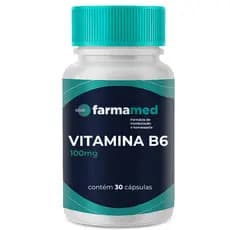 Vitamina B6 100mg - Fortalece Cabelos E Unhas; Anemia; TPM