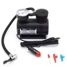 Mini Compressor de ar 300psi 12v adaptador  3 bicos adequado p/ carros pneus motocicletas bicicletas