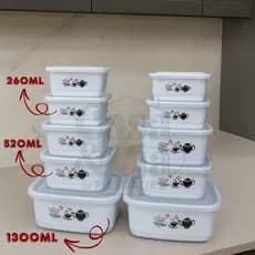 Kit 10 Potes Vasilhas 1300ml 520ml 260ml Cozinha Marmita Organizadoras Freezer Microondas BPA FREE