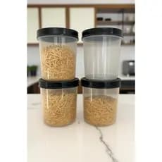 2502- Kit Pote Erca tempero 1Litro, Organizador Alimentos Cozinha, Biscoitos, temperos, Tampa rosca.